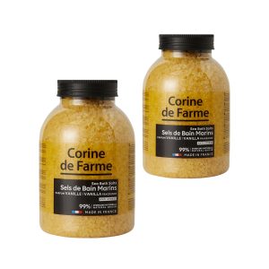 Conjunto de 2 Sais de Banho Marinhos Anti-estresse Baunilha - Corine de Farme